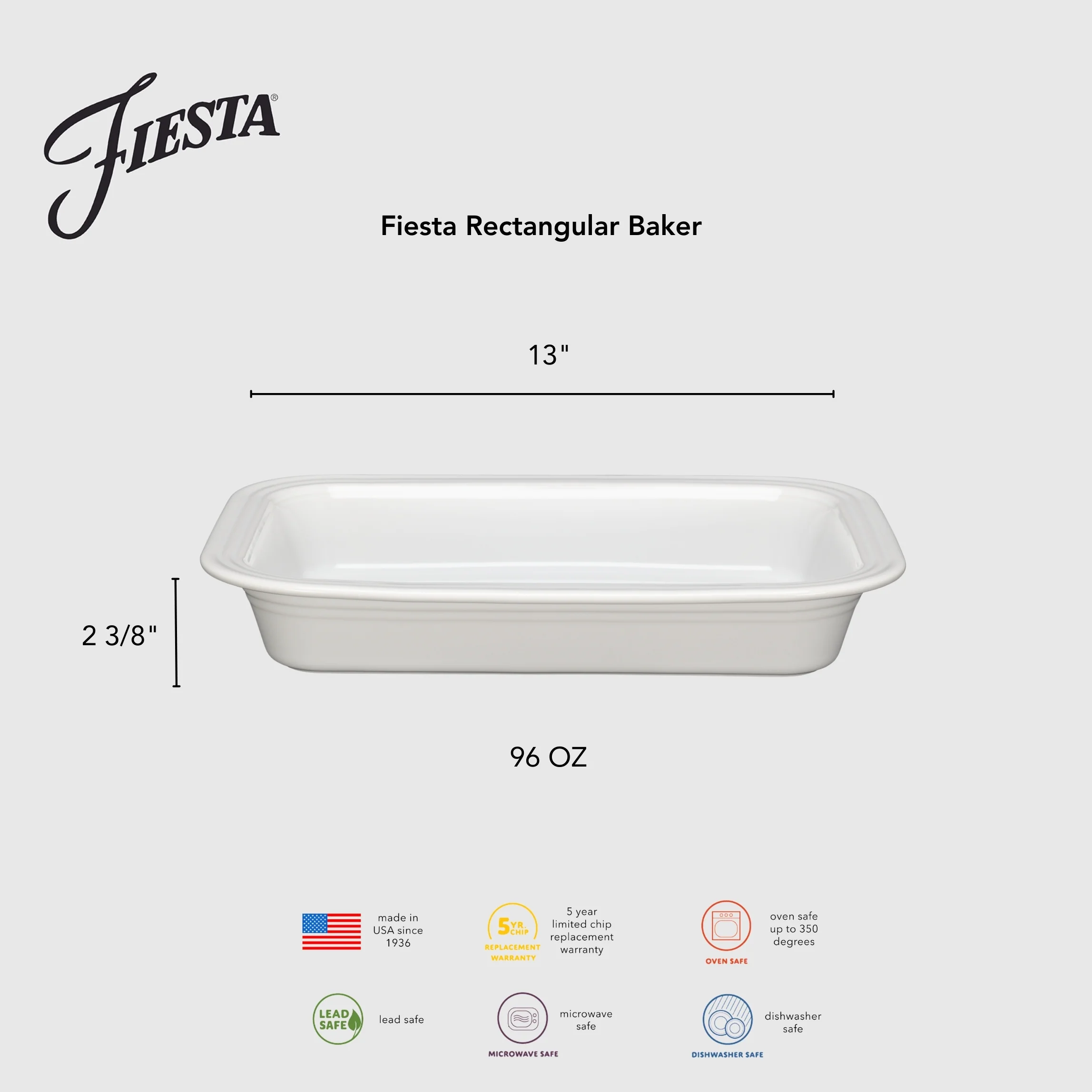 1122-fiesta-rectangular-9x13-inch-baker-3-quart-4.webp Fiesta Rectangular 9x13 Inch Baker 3 Quart