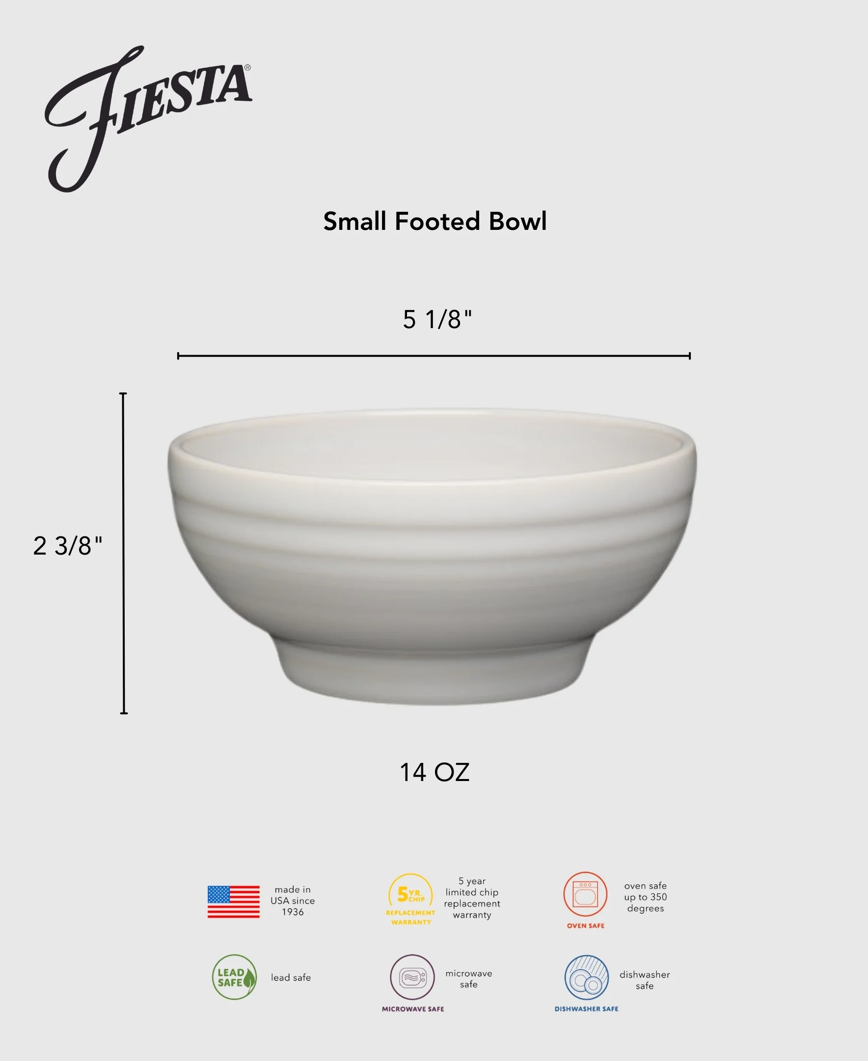 127-retired-small-5-1-8-inch-footed-bowl-14-oz-3.webp Retired Small 5 1/8 Inch Footed Bowl 14 OZ