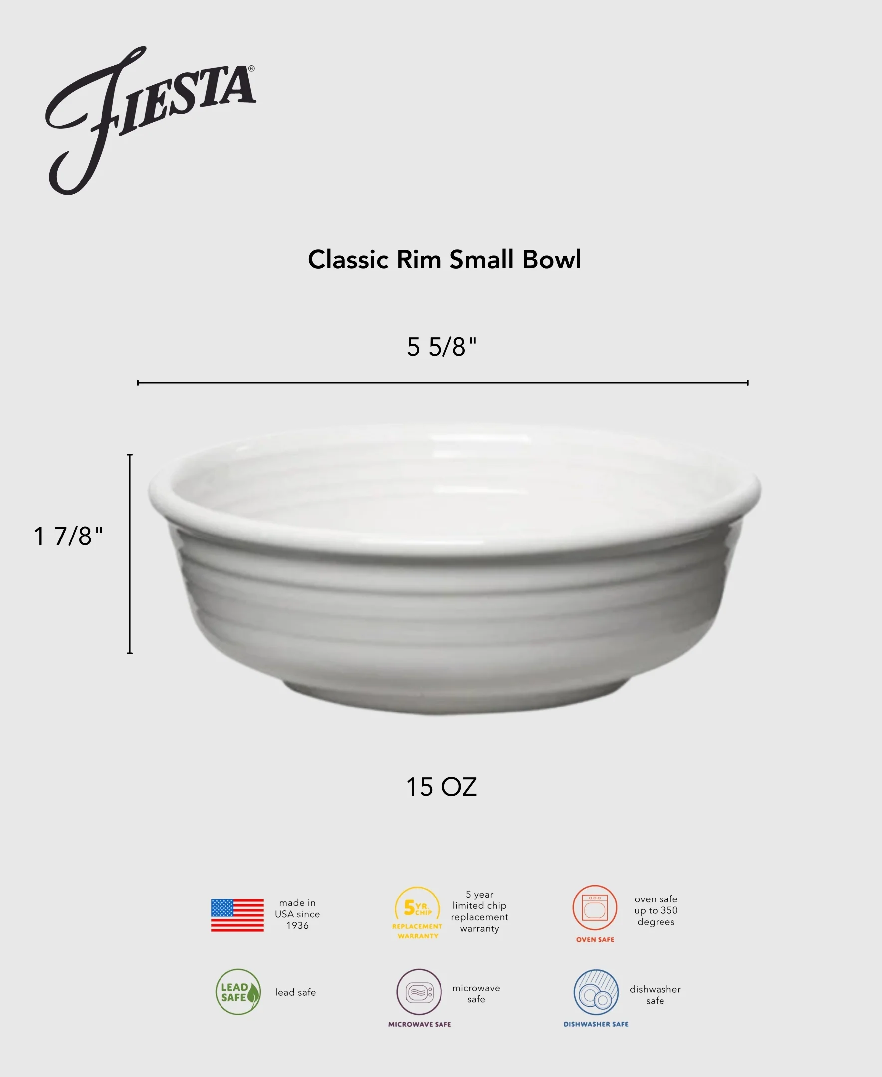 1278-lavender-classic-rim-5-5-8-inch-small-bowl-15-oz-4.webp Lavender Classic Rim 5 5/8 Inch Small Bowl 15 OZ