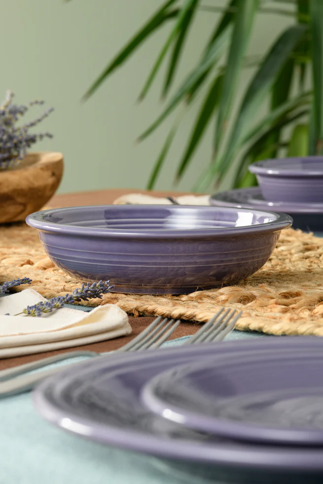 Lavender Classic Rim 8 3/8 Inch Pasta Bowl 34 OZ