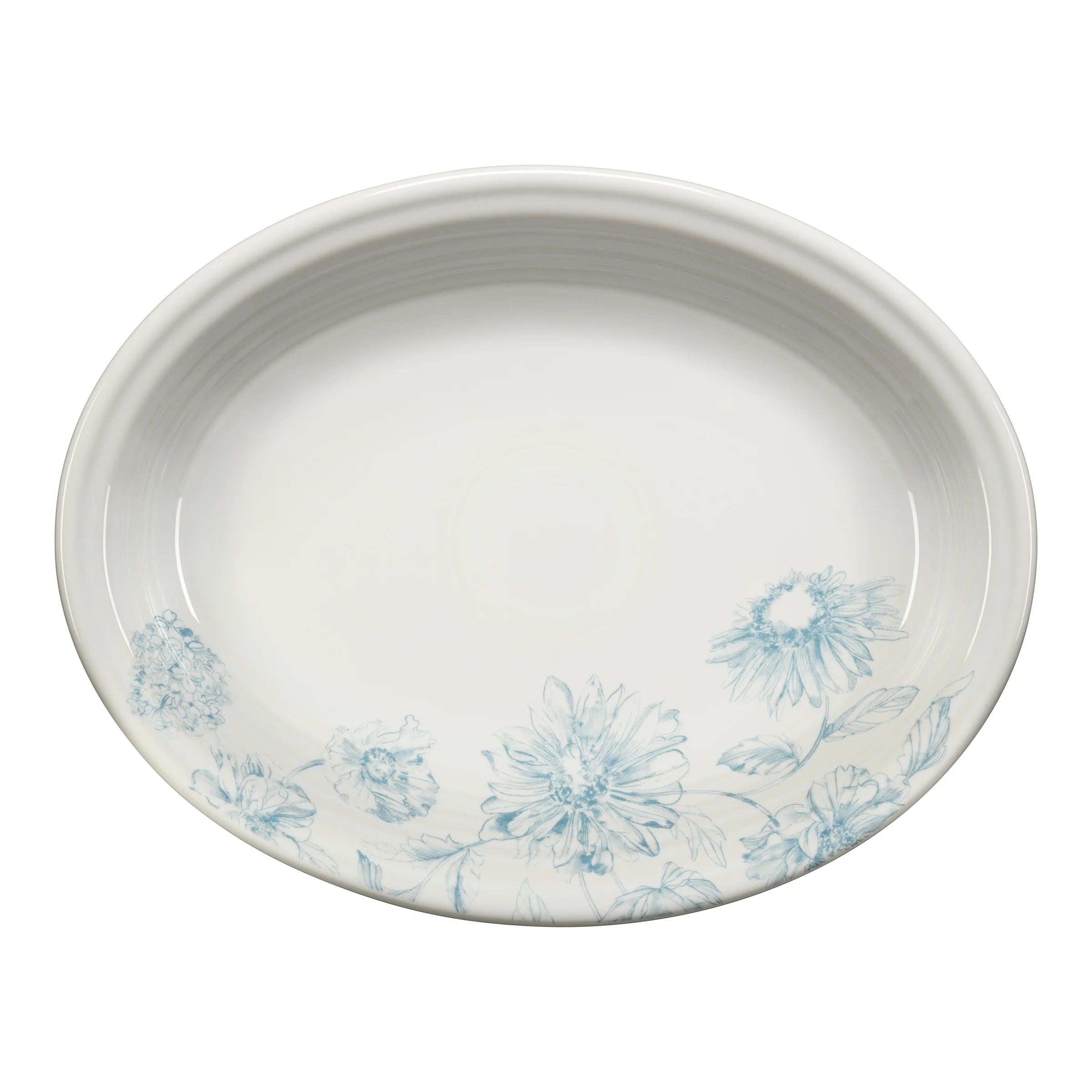Botanical Floral Sky 11 5/8 Inch Medium Oval Serving Platter