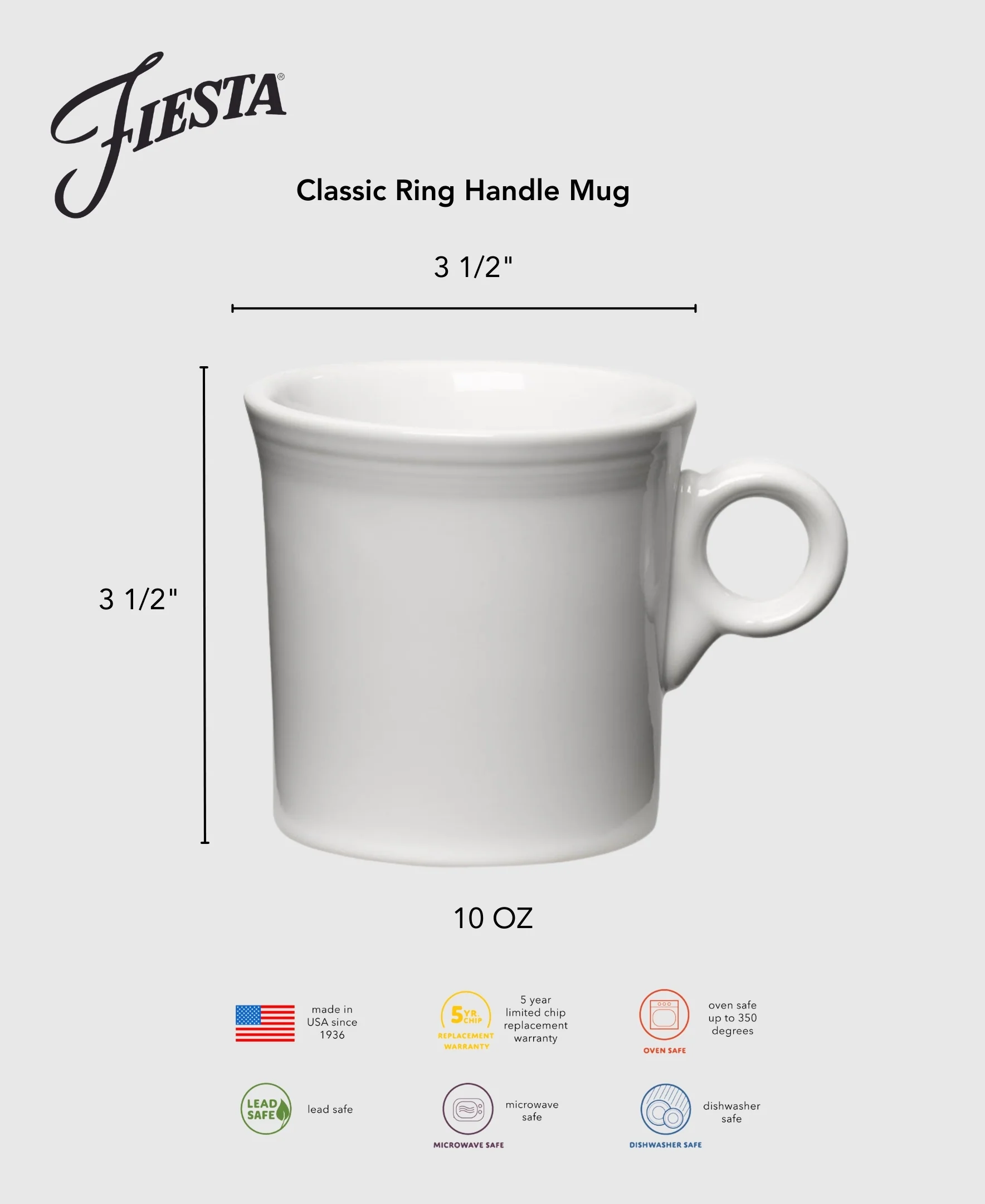 Retired Classic Ring Handle 10 1/4 OZ Mug