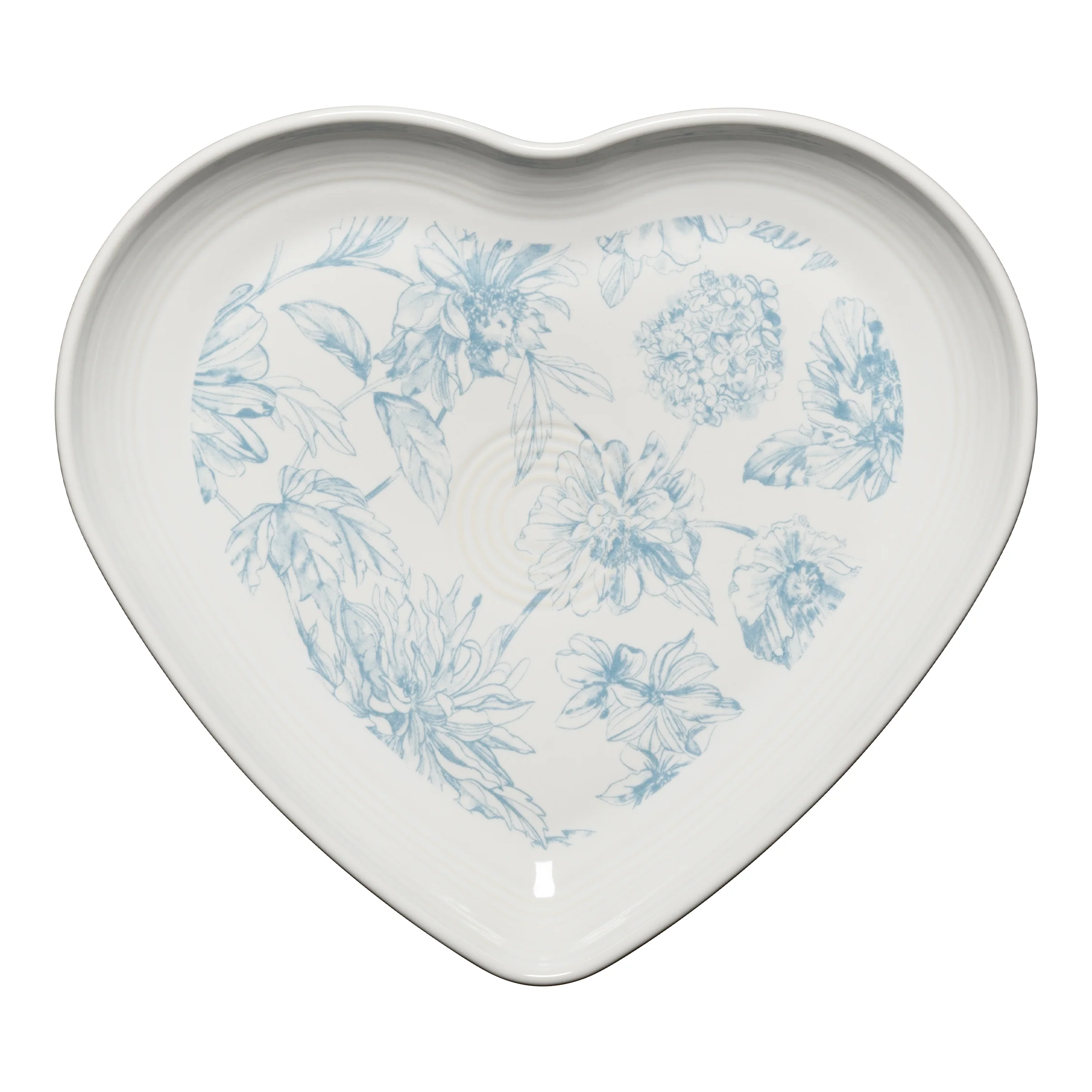 Retired Fiesta Botanical Floral 9 Inch Heart Shaped Plate