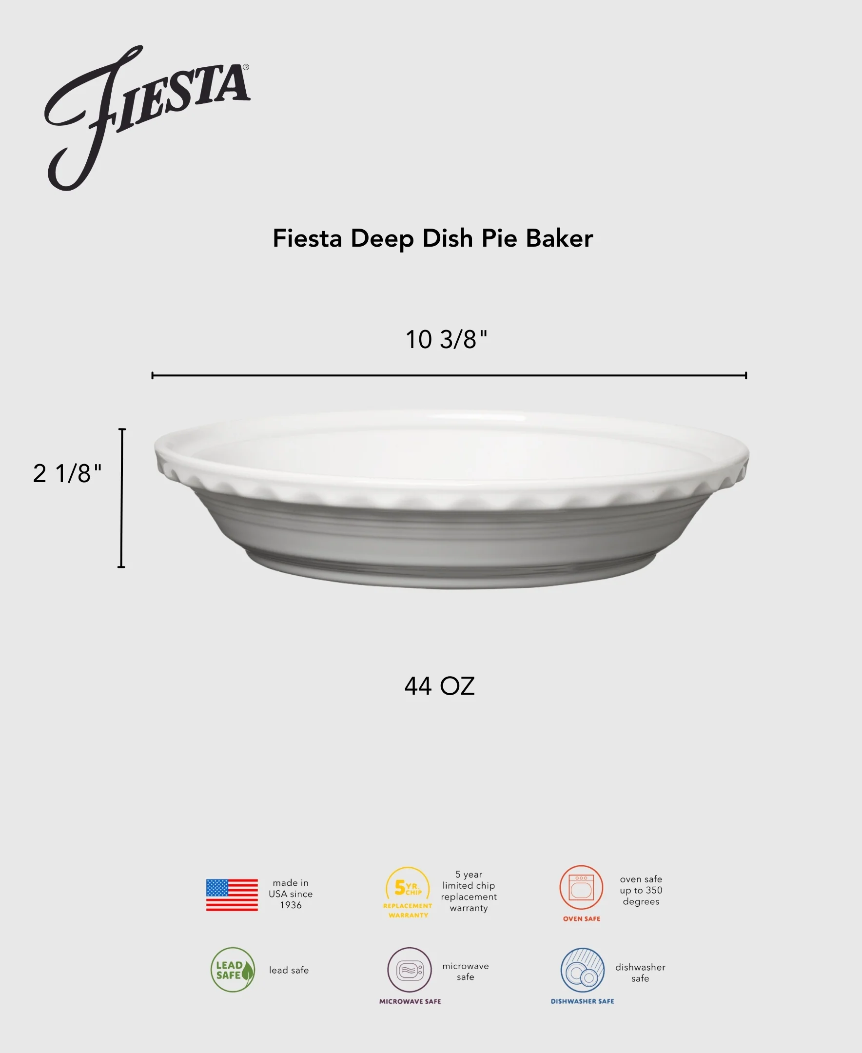 1379-retired-fiesta-10-1-4-inch-deep-dish-pie-baker-44oz-3.webp Retired Fiesta 10 1/4 Inch Deep Dish Pie Baker 44OZ