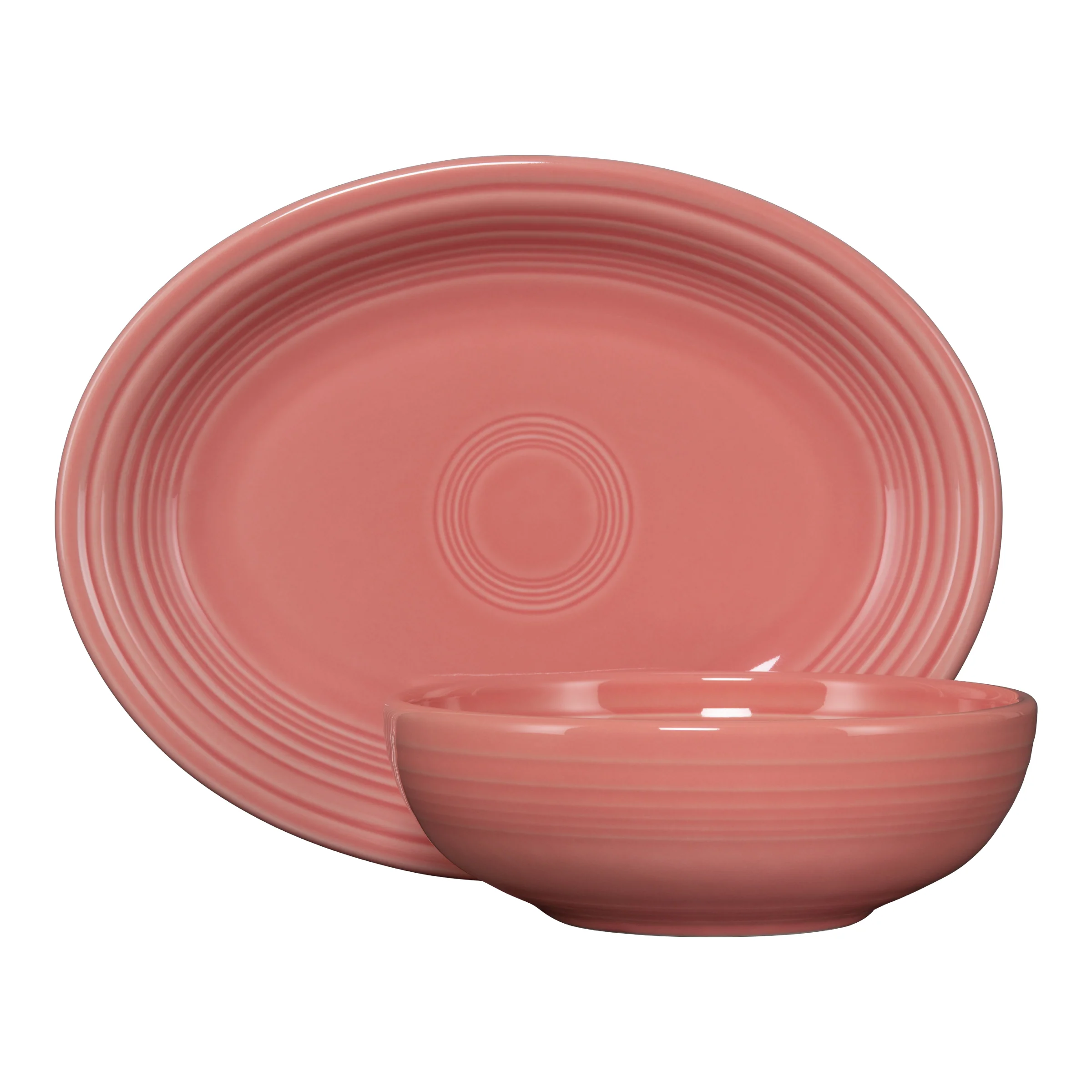 Retired 2-Piece Serve Set 11 5/8 Inch Oval Platter & 38 OZ Bistro Bowl