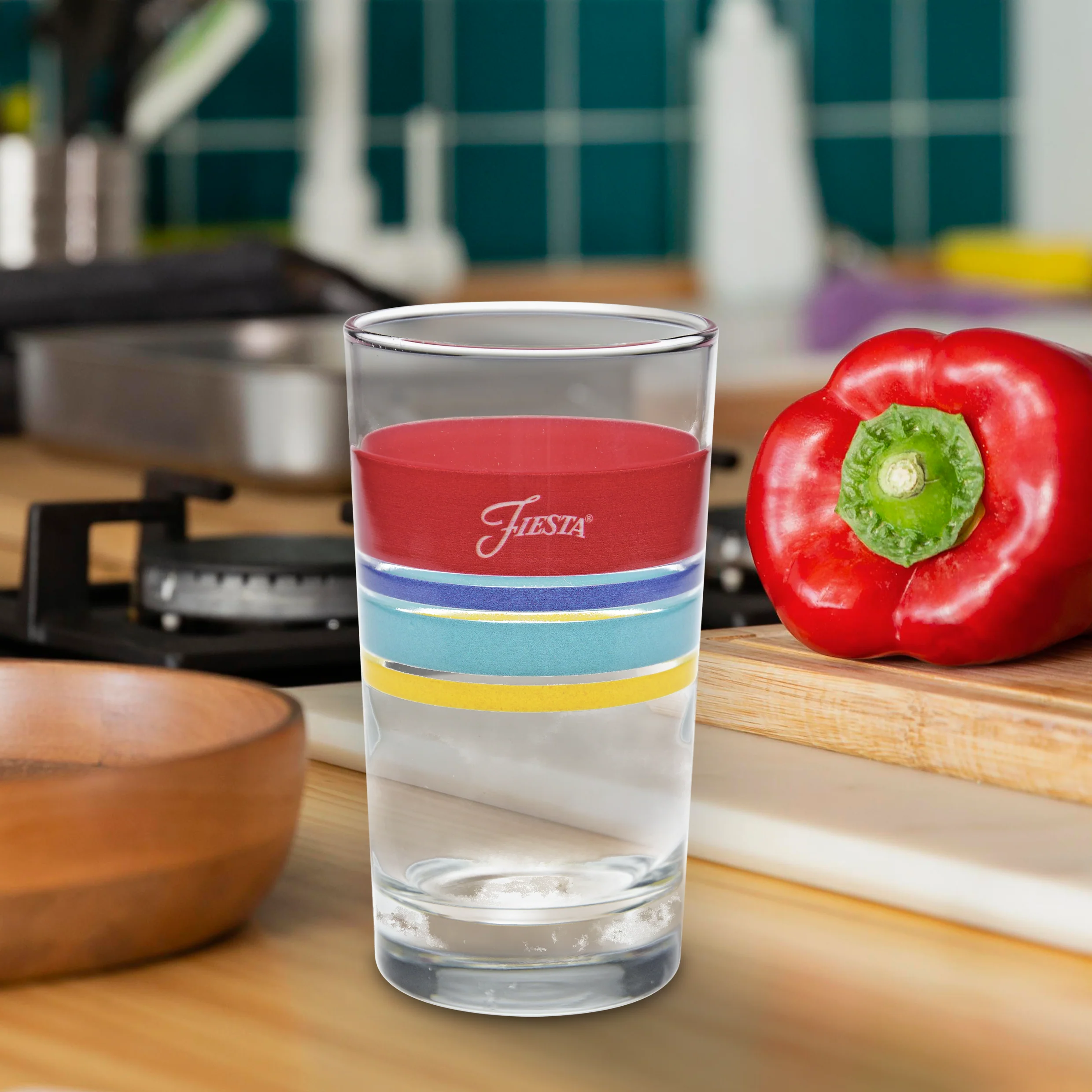 Vibrant 7 oz. Edgeline Juice Glass, Set of 4