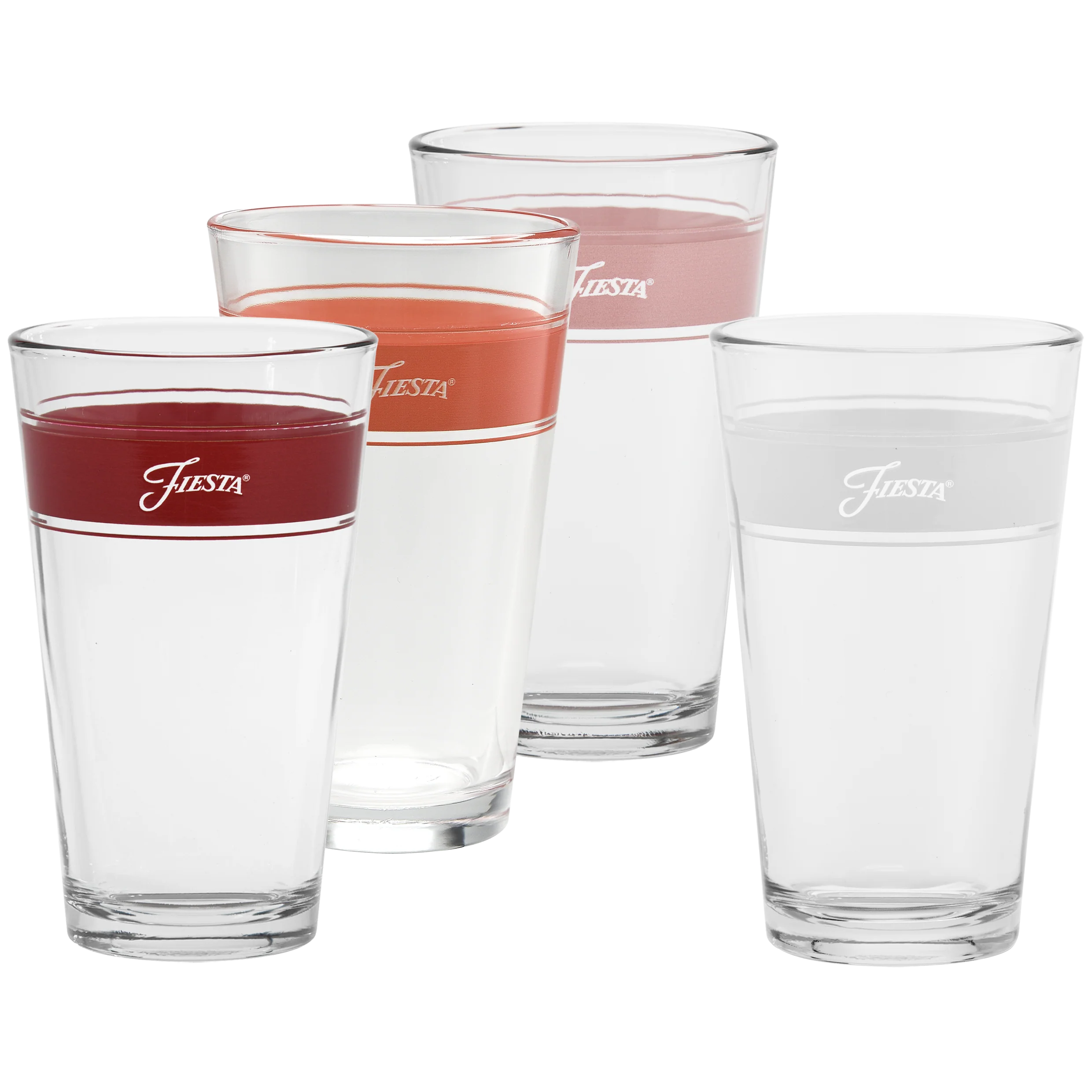 Sunset Horizon 16 oz. Frame Cooler Glass Mixed Color - Set of 4
