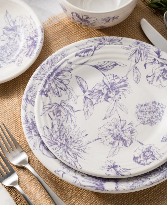 316-botanical-floral-lavender-classic-rim-9-inch-luncheon-plate-2.webp Botanical Floral Lavender Classic Rim 9 Inch Luncheon Plate