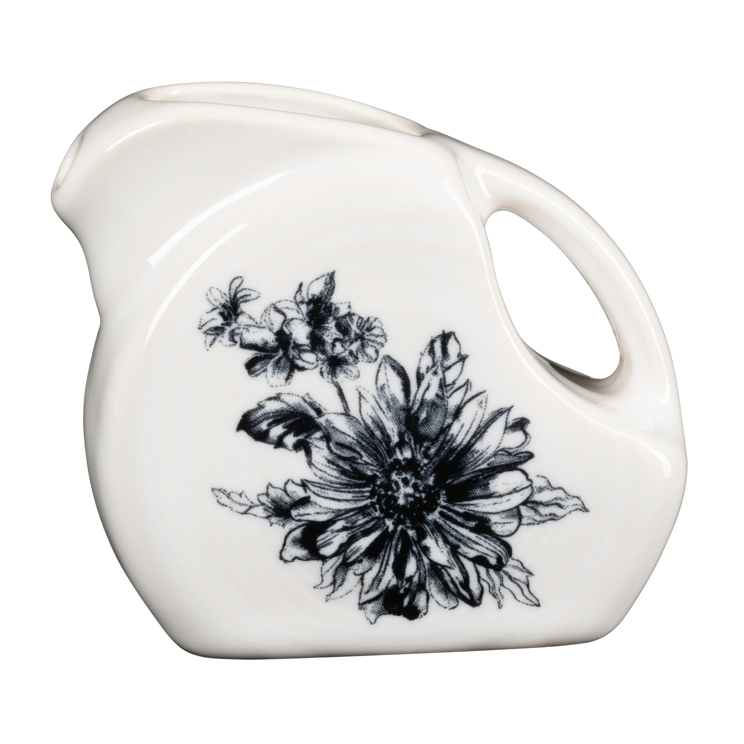326-botanical-floral-black-5-oz-mini-disk-pitcher-1.webp Botanical Floral Black 5 OZ Mini Disk Pitcher