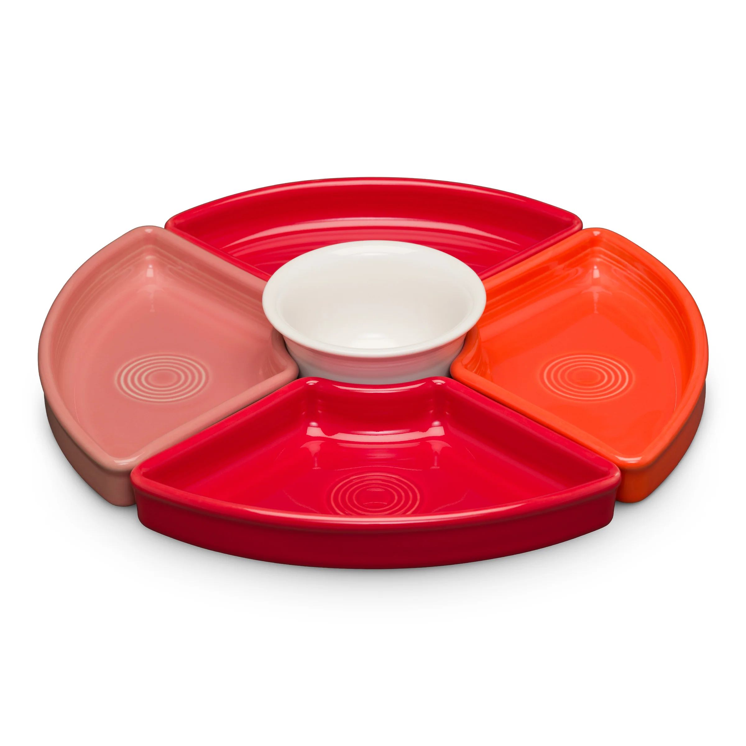 Sunset Horizon 5-Piece Mixed Colors Entertaining Set 8 1/5 Inch