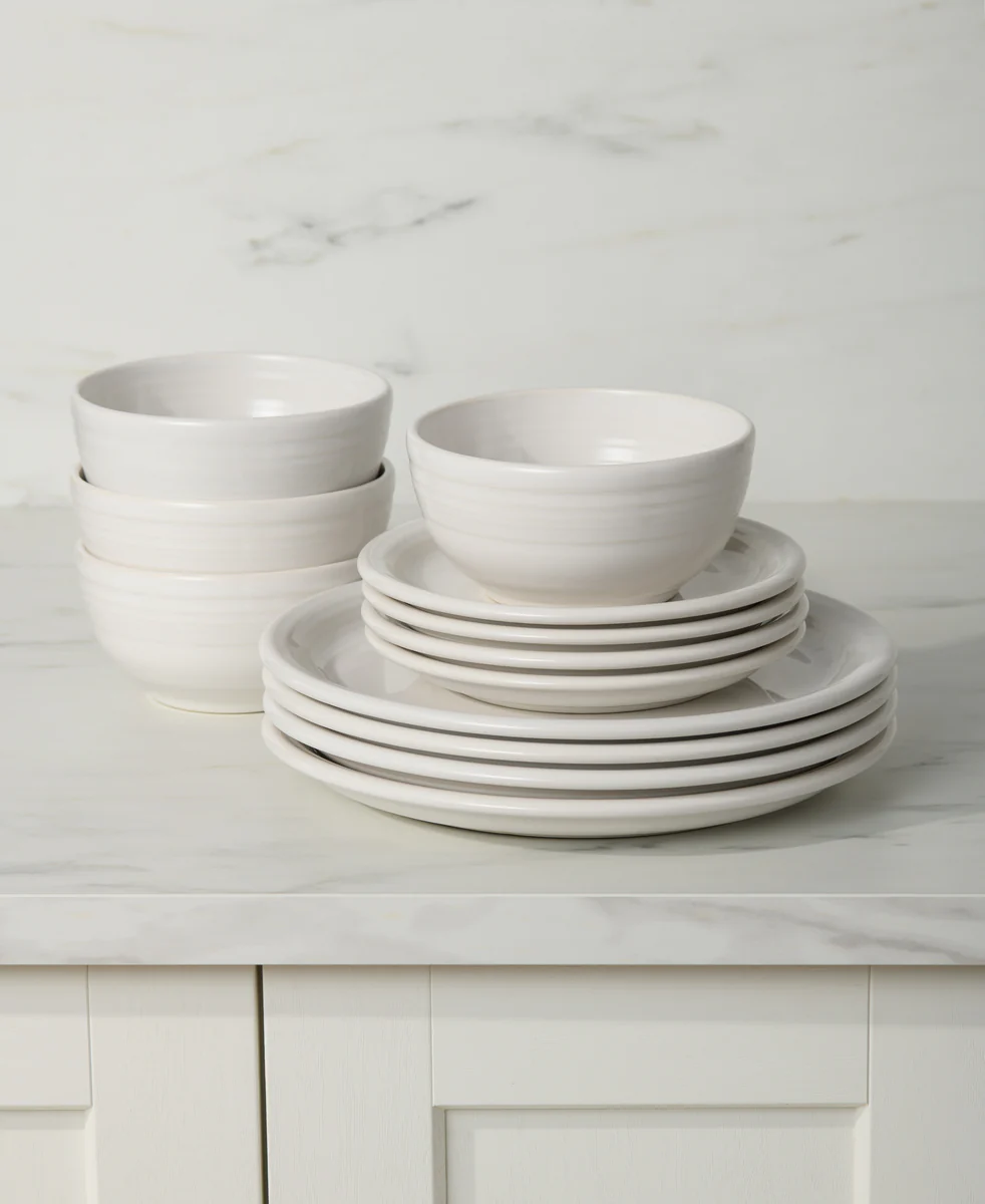 Bistro Coupe 12-Piece Dinnerware Set, Service for 4
