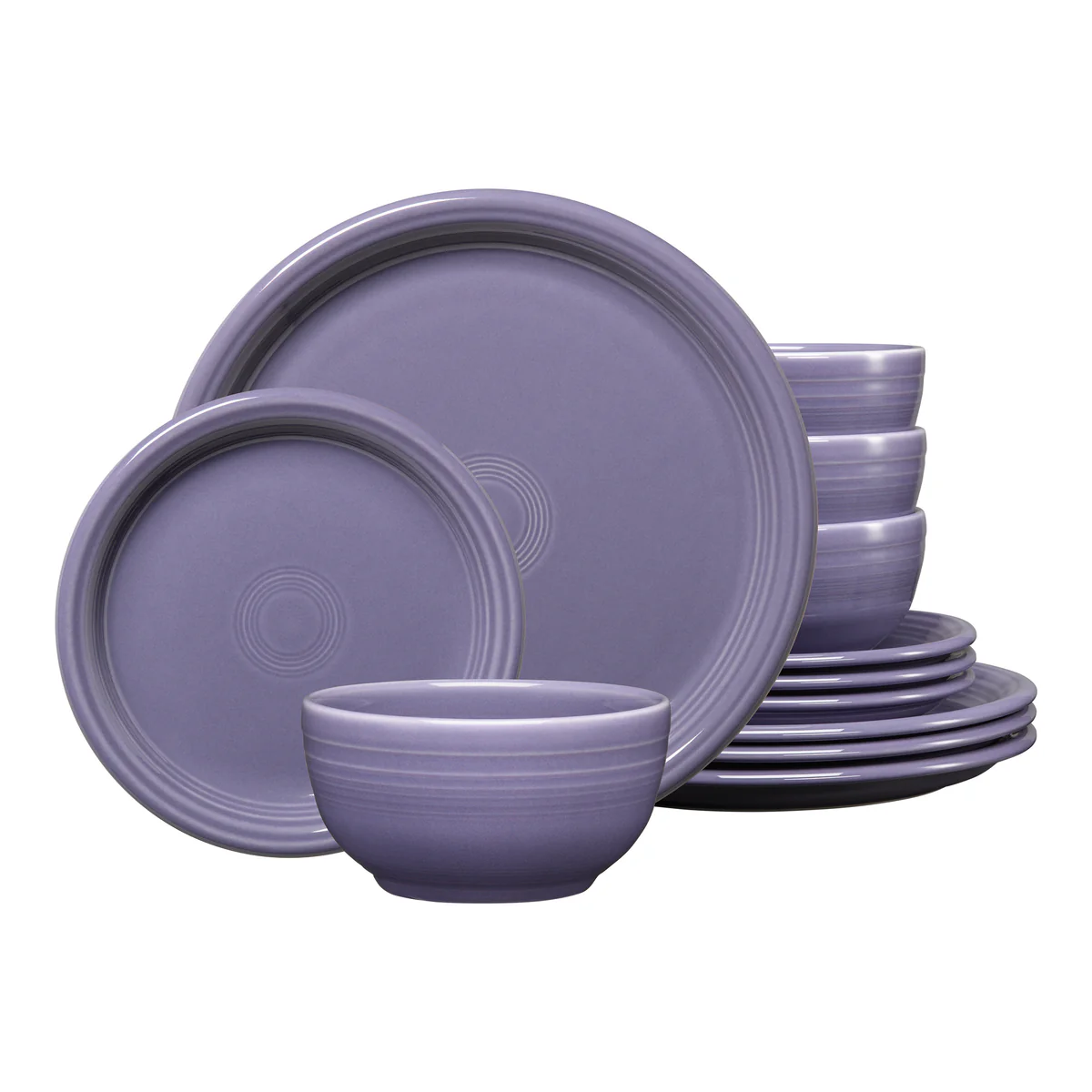 Lavender Bistro Coupe 12-Piece Dinnerware Set, Service for 4