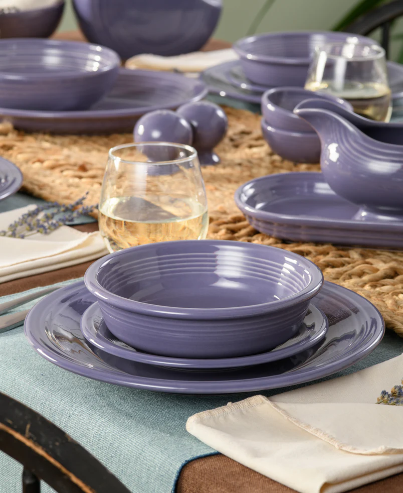 Lavender Classic Rim 3-Piece Place Setting, Service for 1