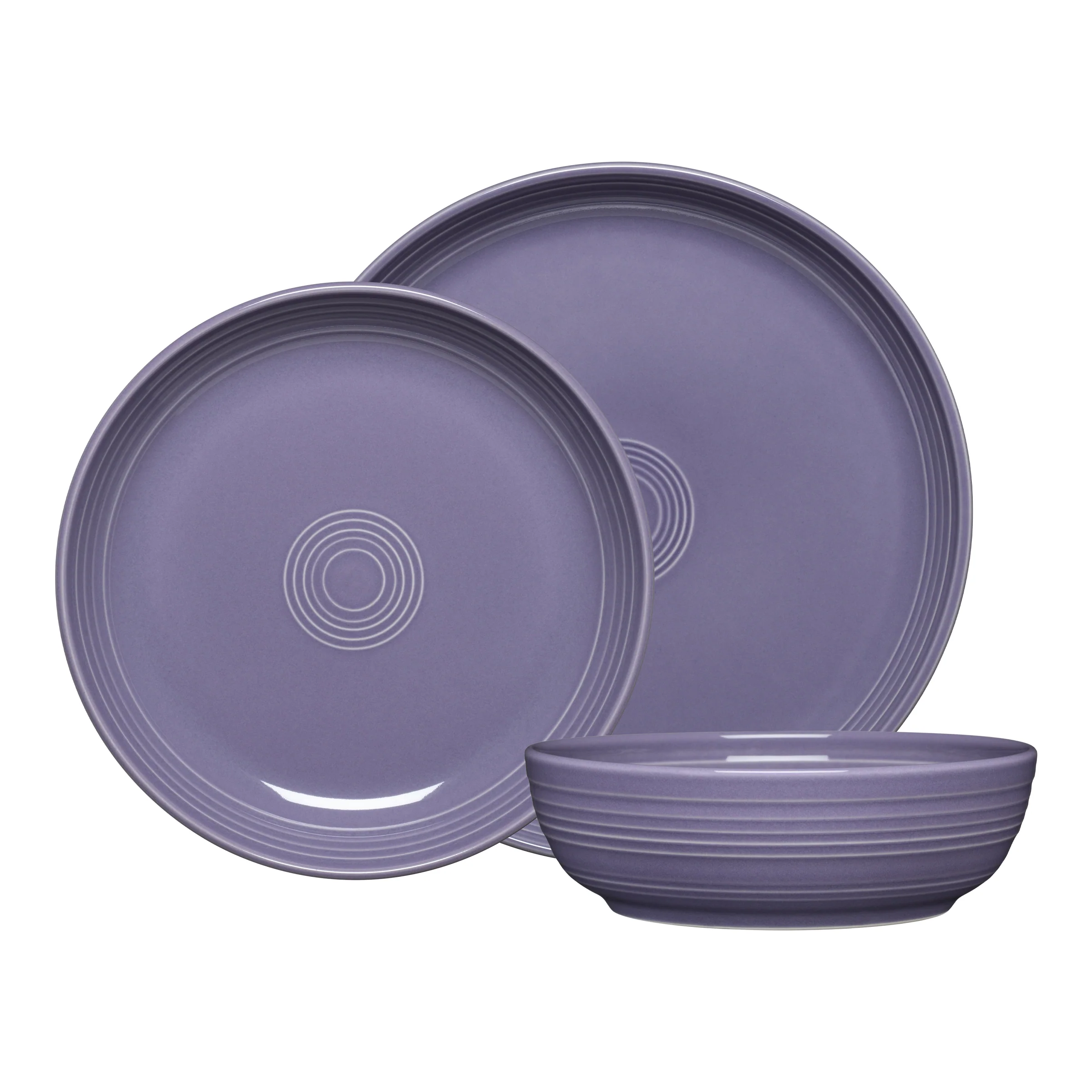 Lavender Coupe Bowl 3-Piece Place Setting