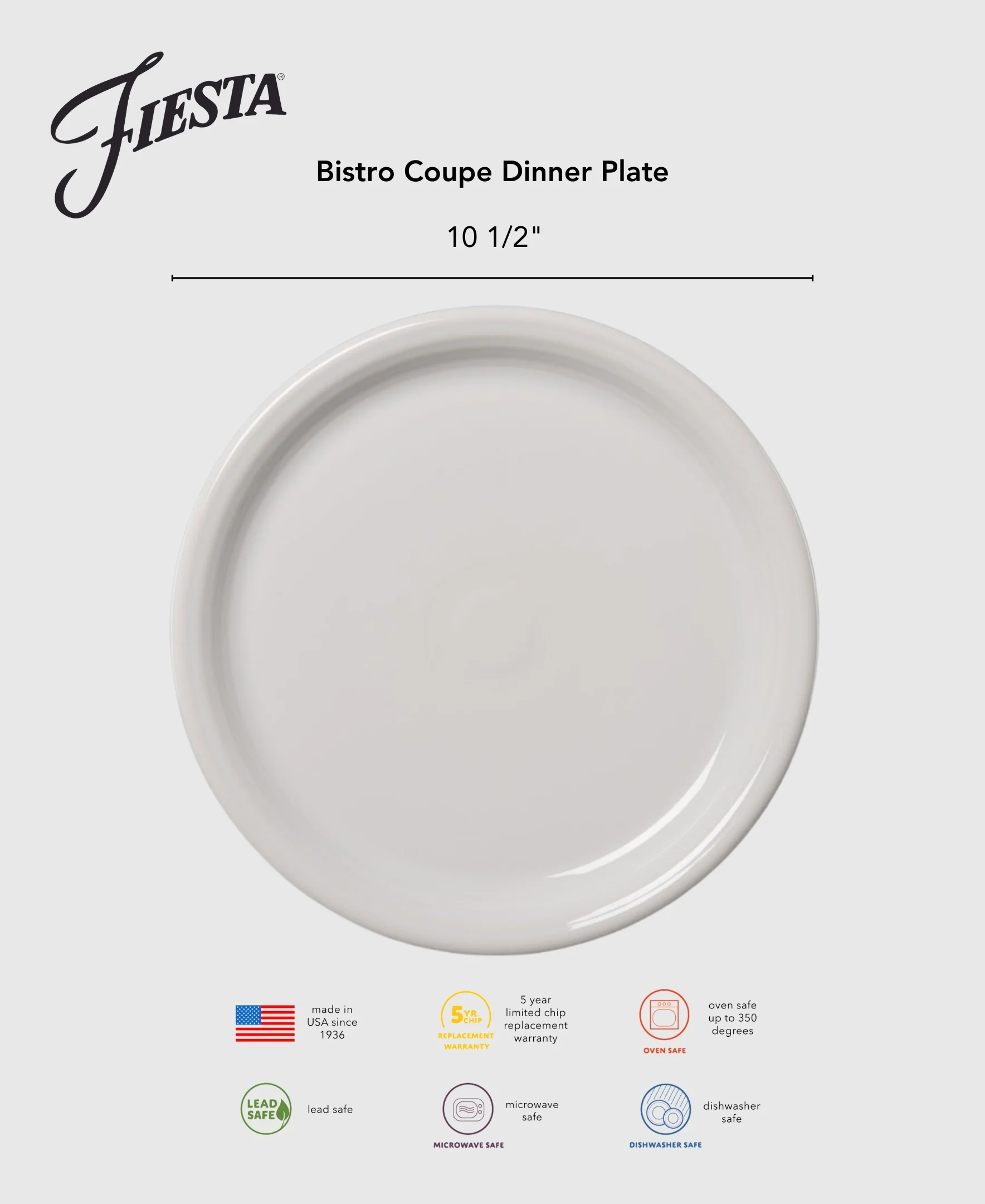 610-bistro-coupe-10-1-2-inch-dinner-plate-3.webp Bistro Coupe 10 1/2 Inch Dinner Plate