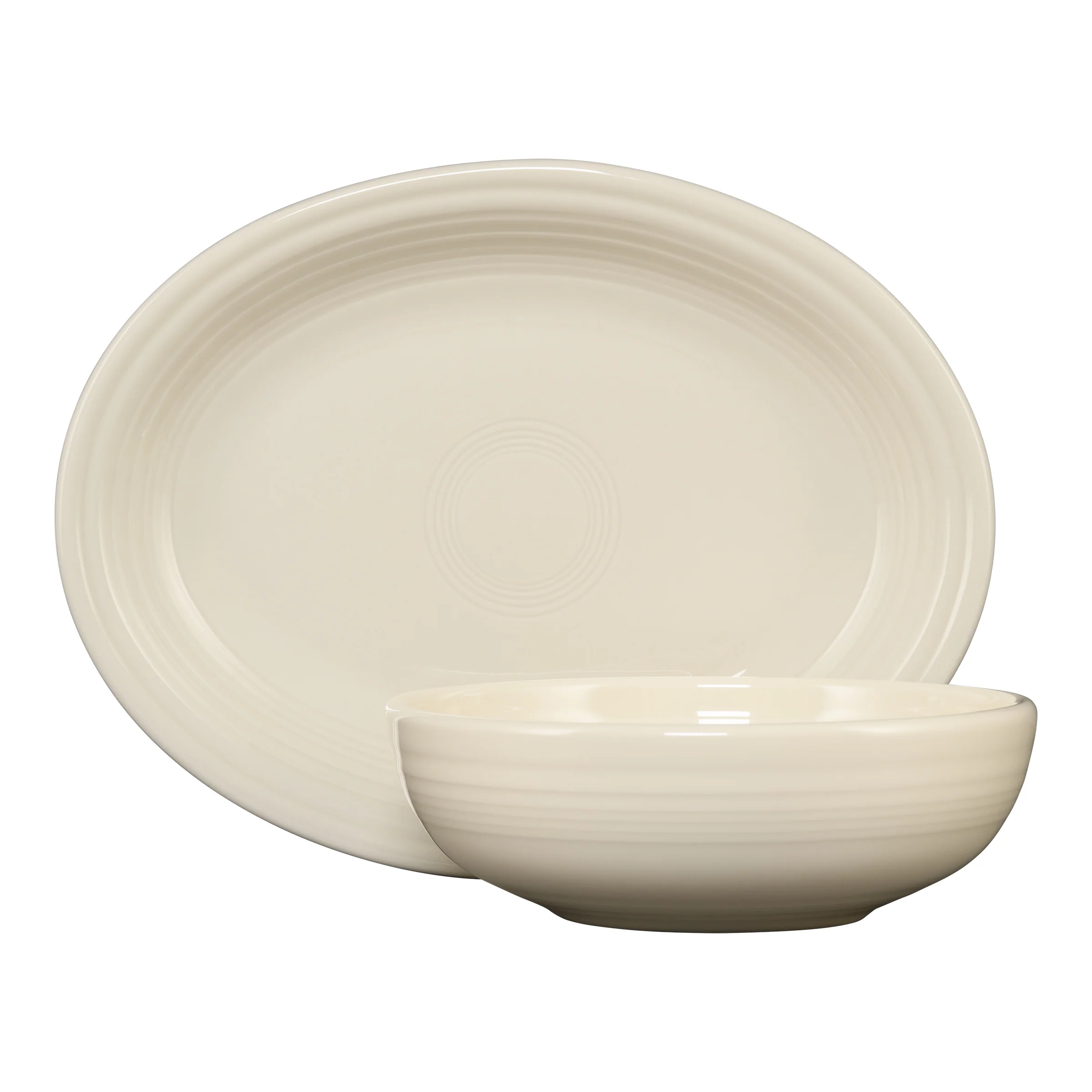 2-Piece Serve Set 11 5/8 Inch Oval Platter & 38 OZ Bistro Bowl
