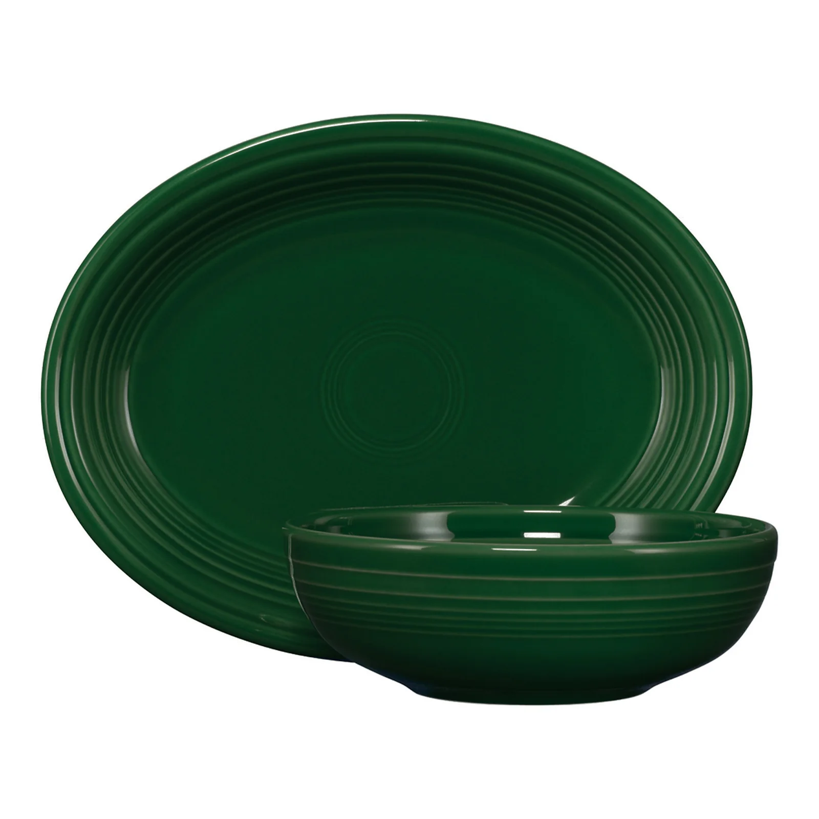 2-Piece Serve Set 11 5/8 Inch Oval Platter & 38 OZ Bistro Bowl