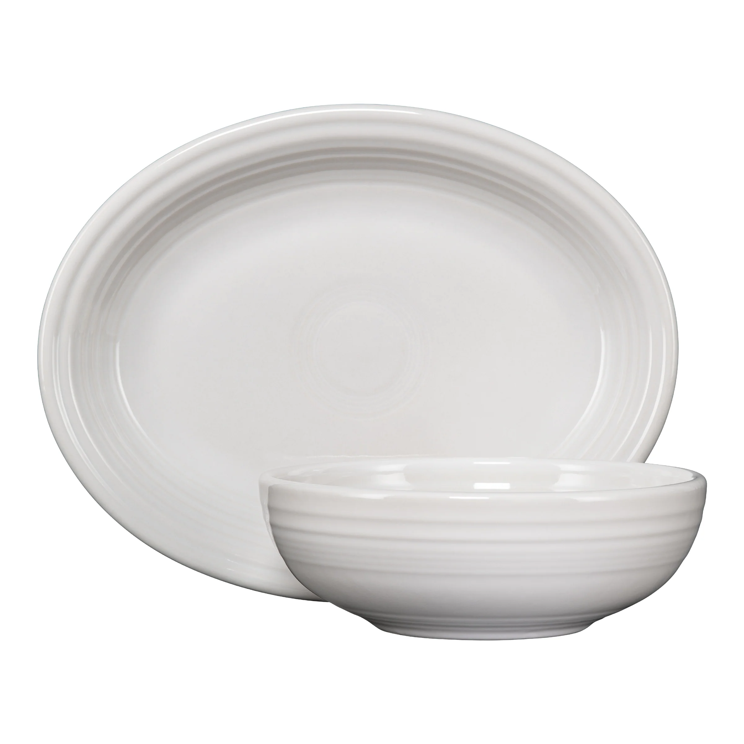 2-Piece Serve Set 11 5/8 Inch Oval Platter & 38 OZ Bistro Bowl