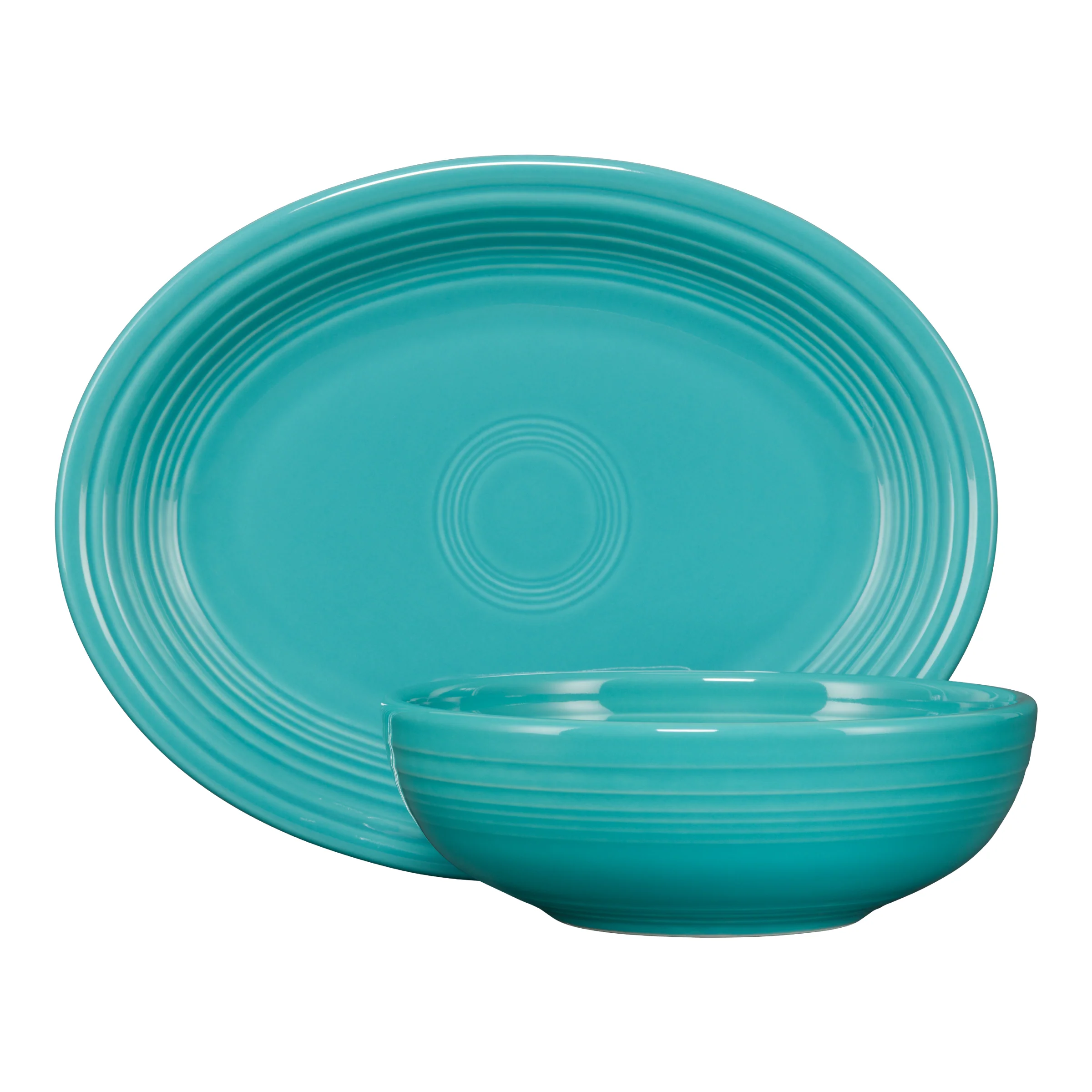 2-Piece Serve Set 11 5/8 Inch Oval Platter & 38 OZ Bistro Bowl
