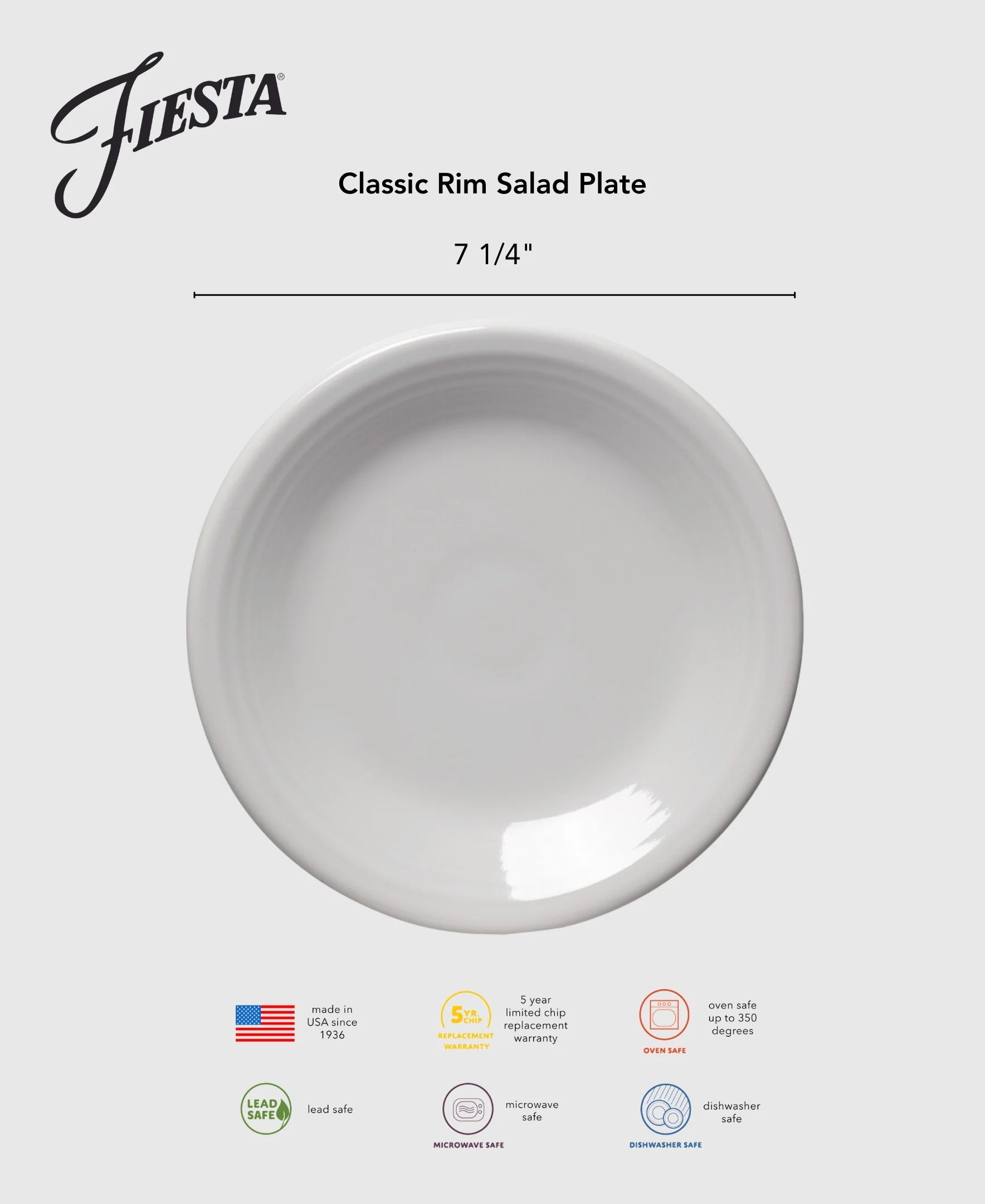 Lavender Classic Rim 7 1/4 Inch Salad Plate