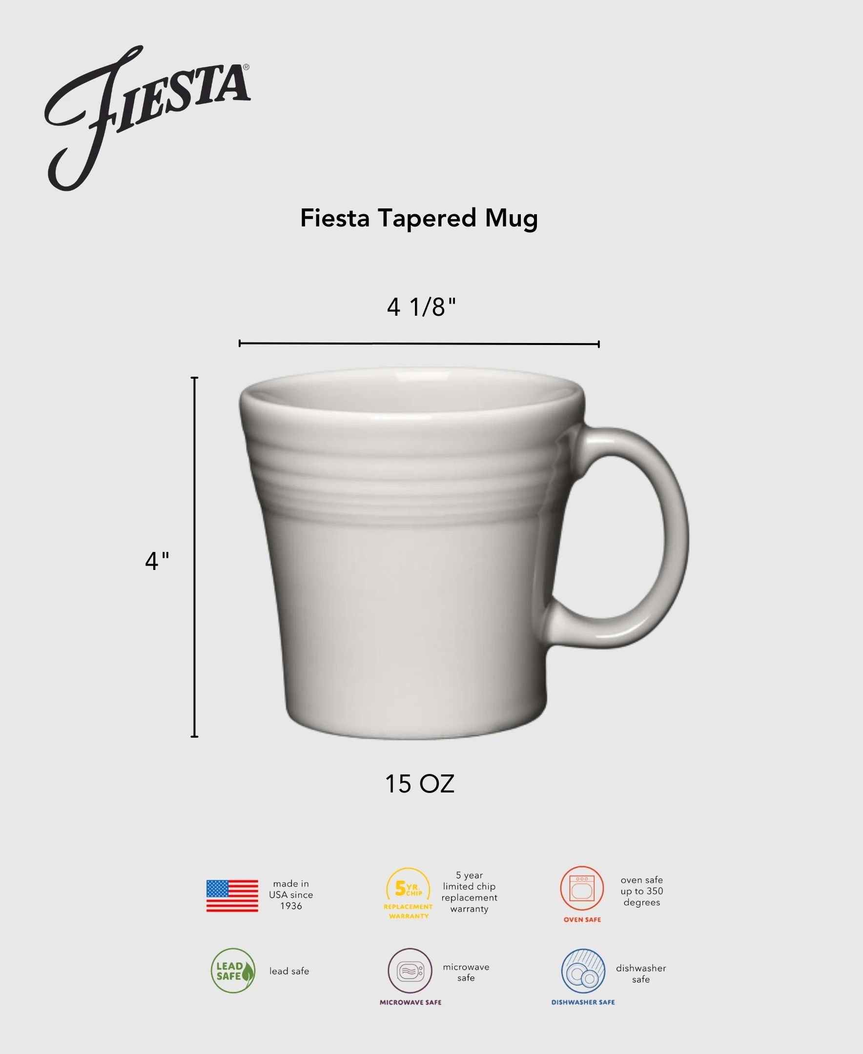 Lavender 15 OZ Tapered Mug