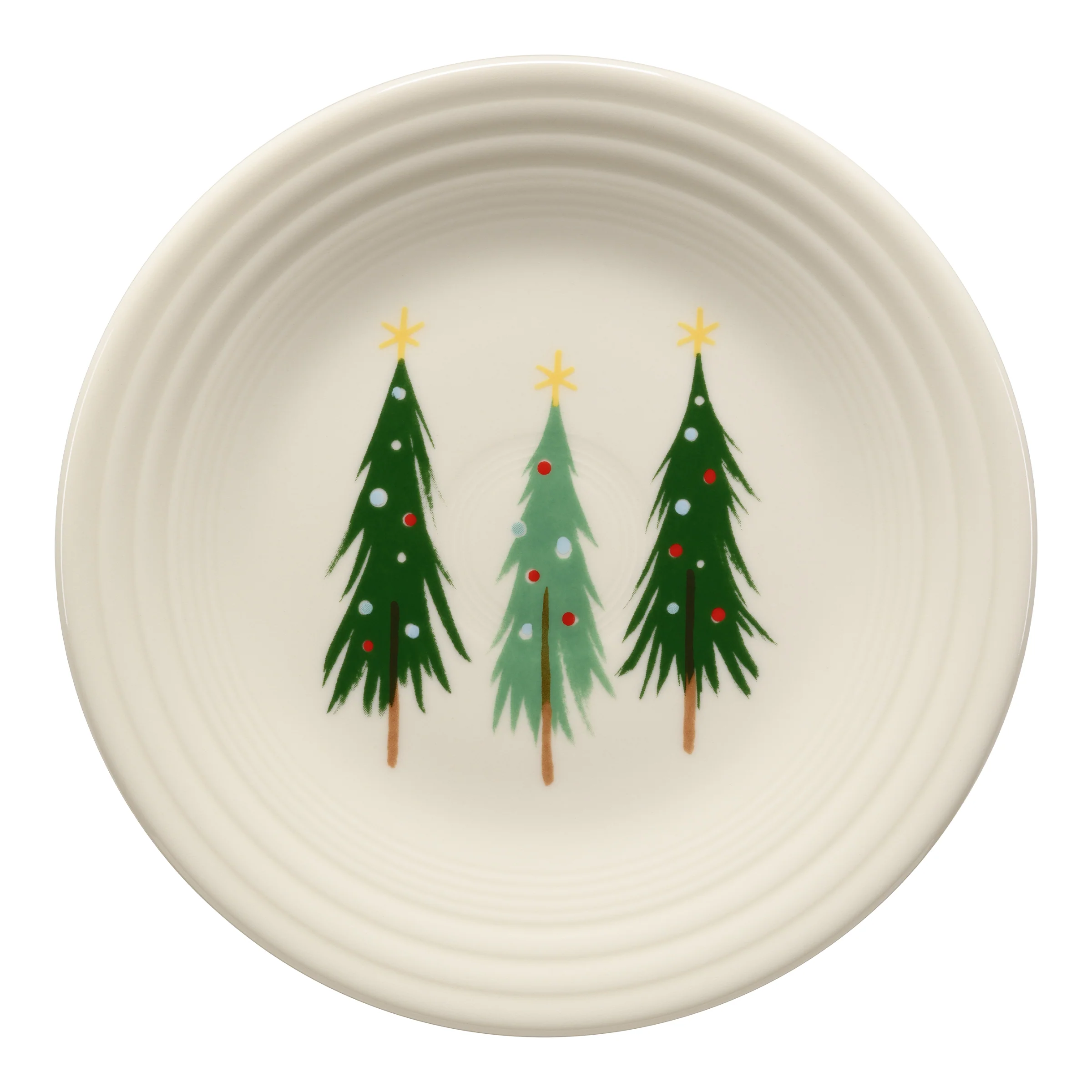 Jolly Christmas Three Trees Classic Rim 9 Inch Luncheon Plate