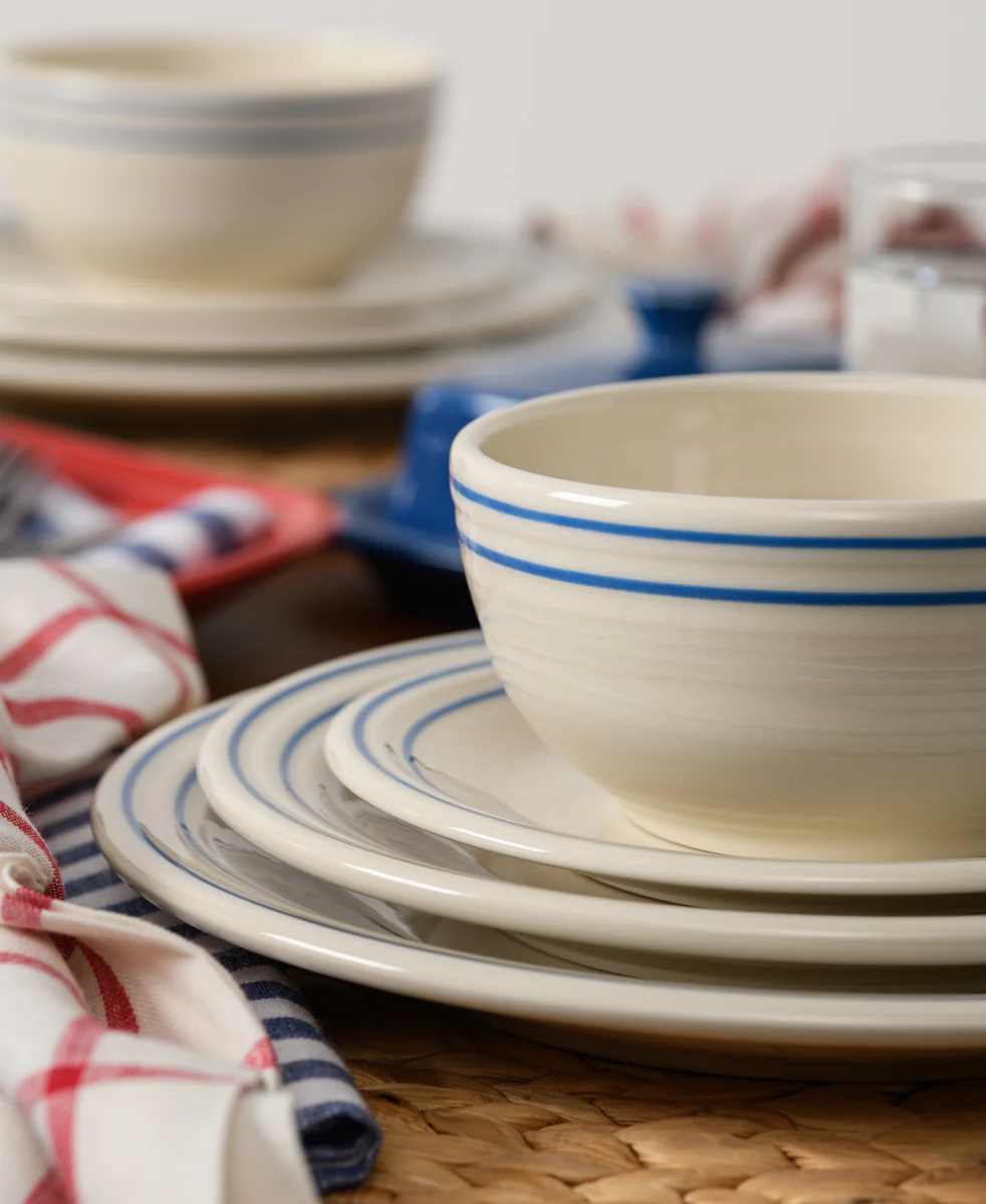 Americana Lapis Band Classic Bistro 3-Piece Place Setting, Service For 1