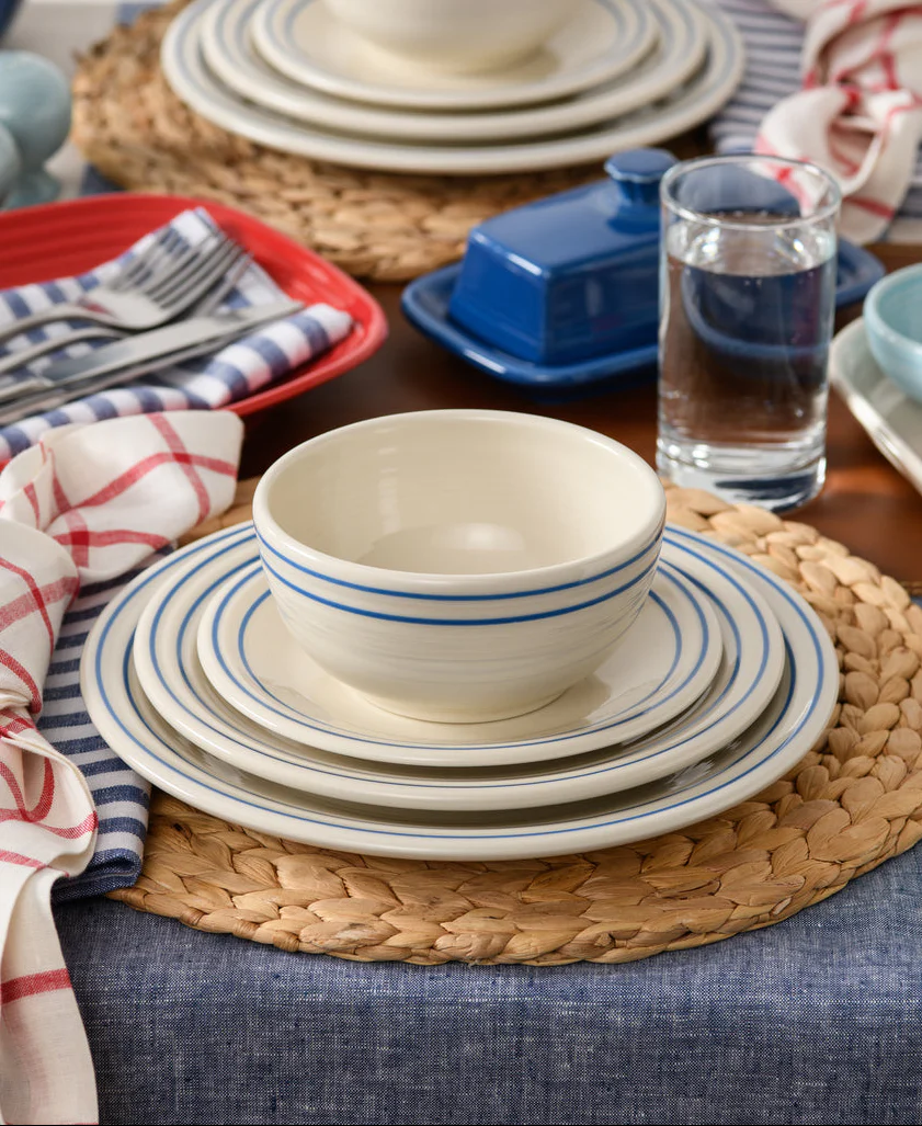 Americana Lapis Band Classic Bistro 3-Piece Place Setting, Service For 1