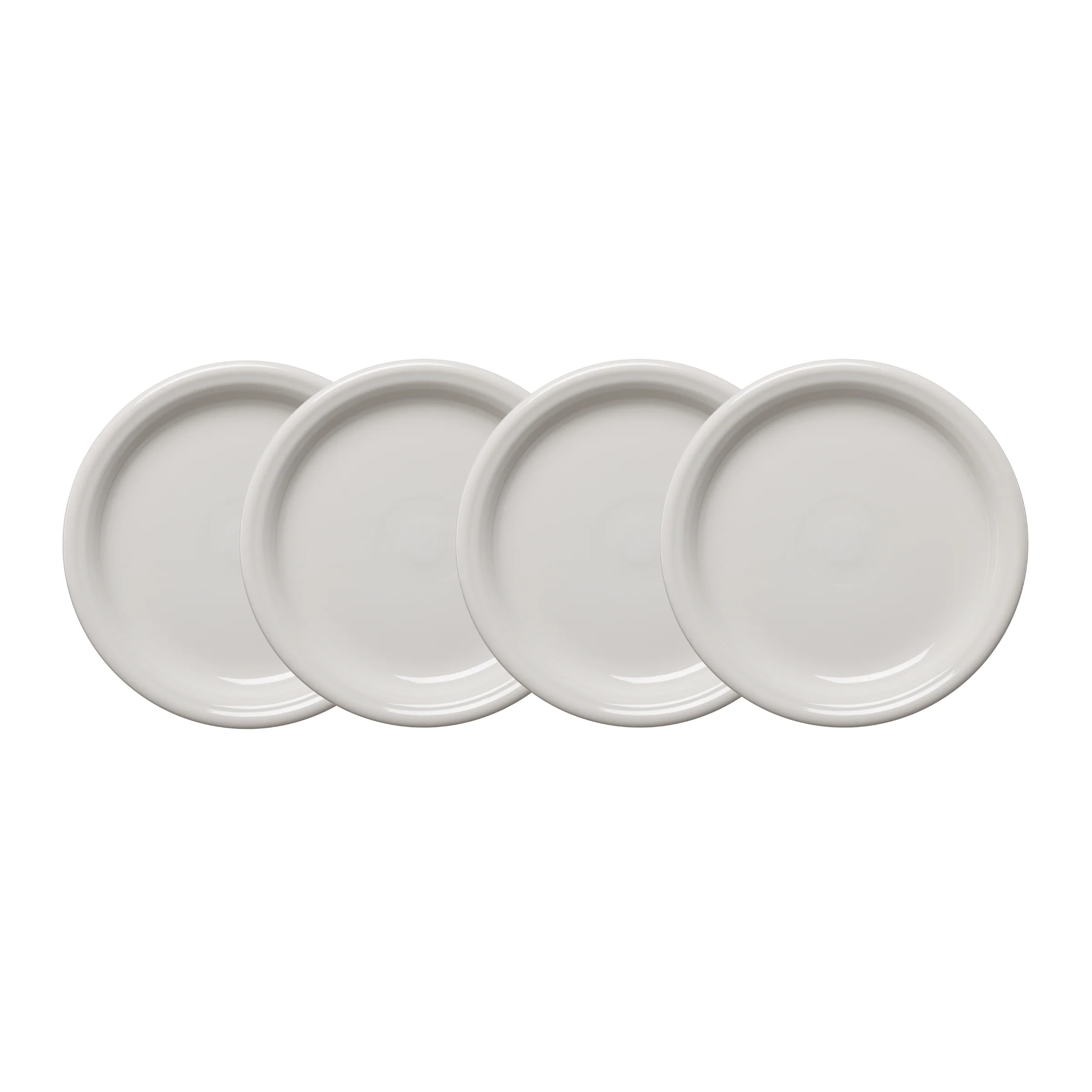 White Bistro Coupe 7 1/4 Inch Salad Plate, Set of 4