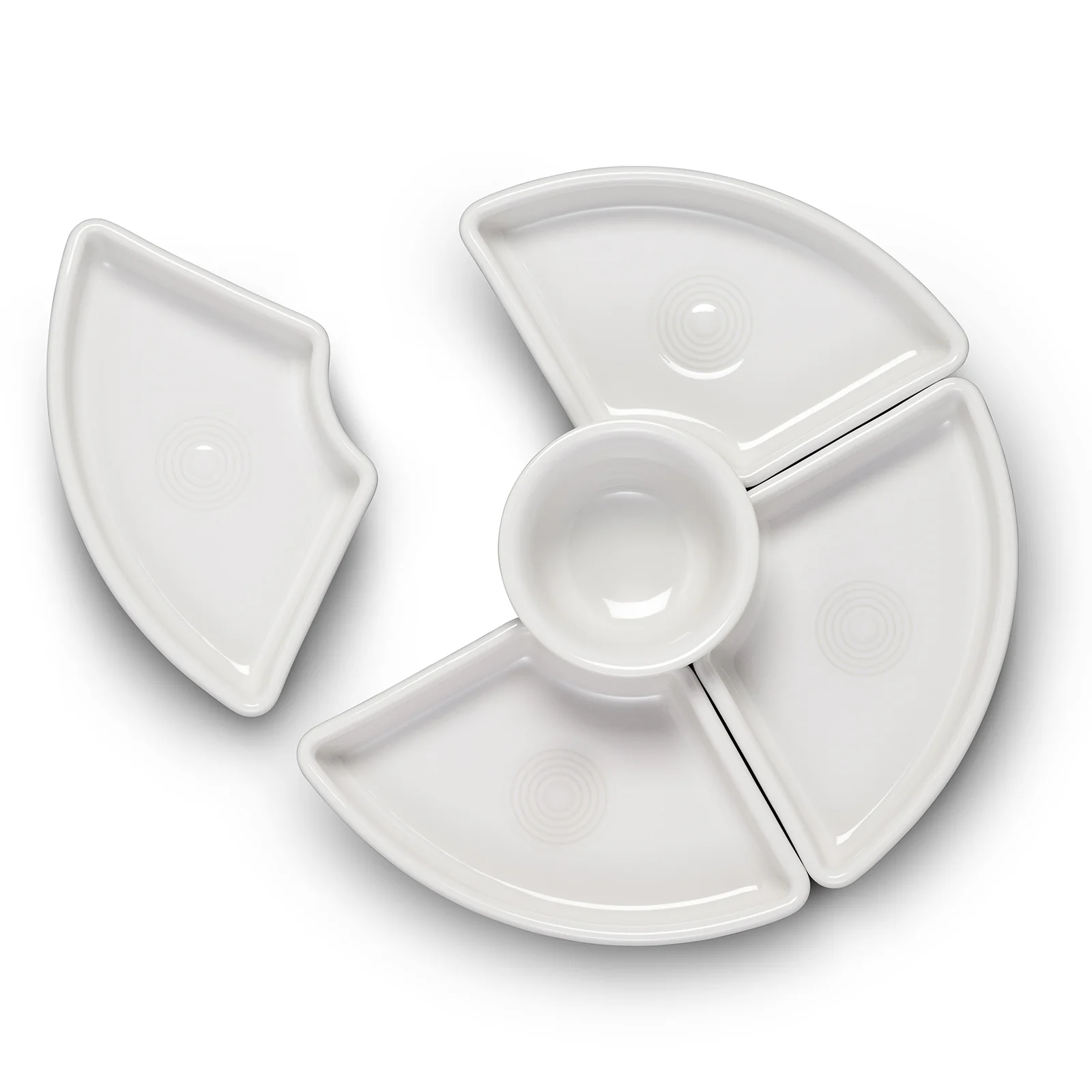 White 5-Piece Entertaining Set 8 1/5 Inch