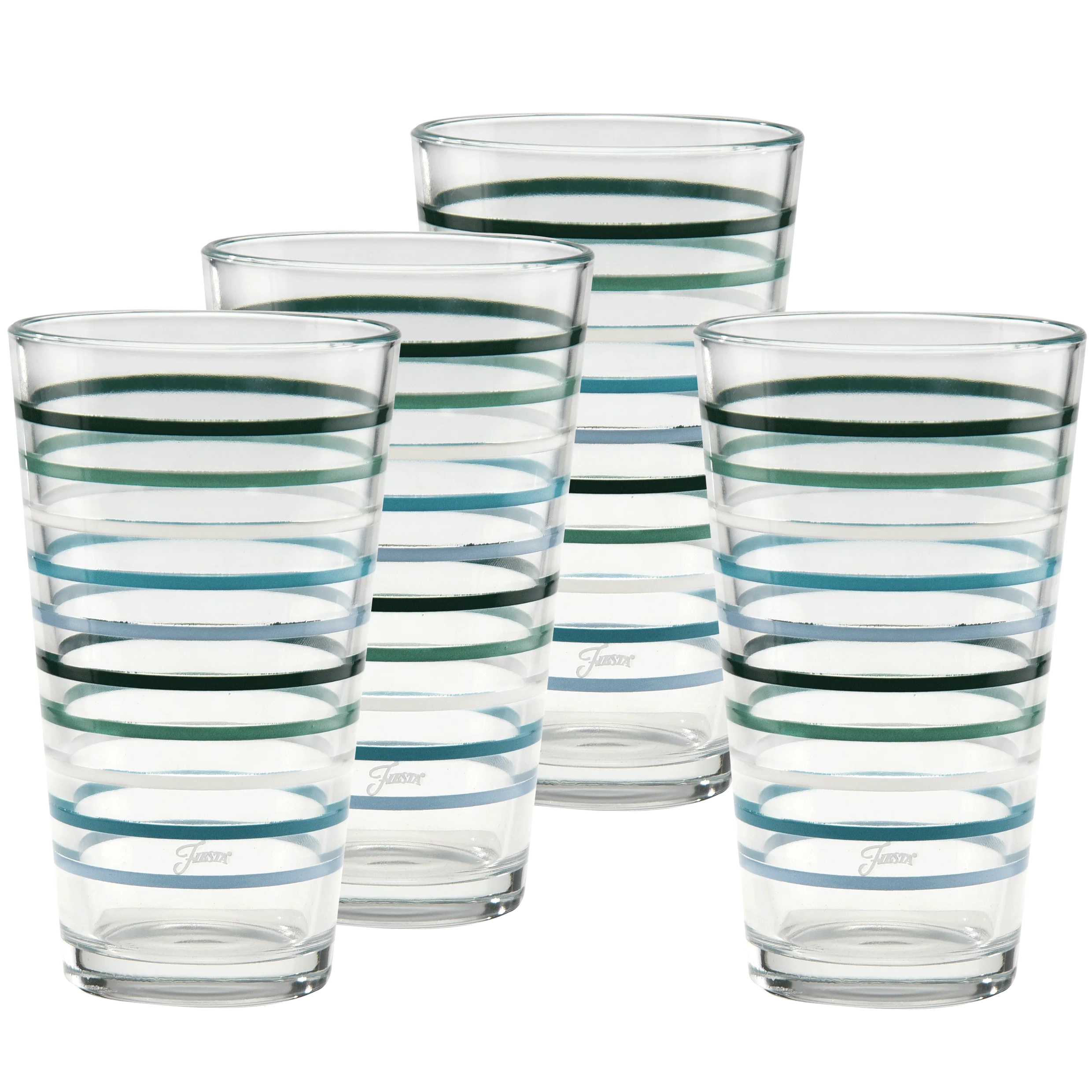 16 oz. Fiesta Aegean Thin Stripe Cooler Glass - Set of 4